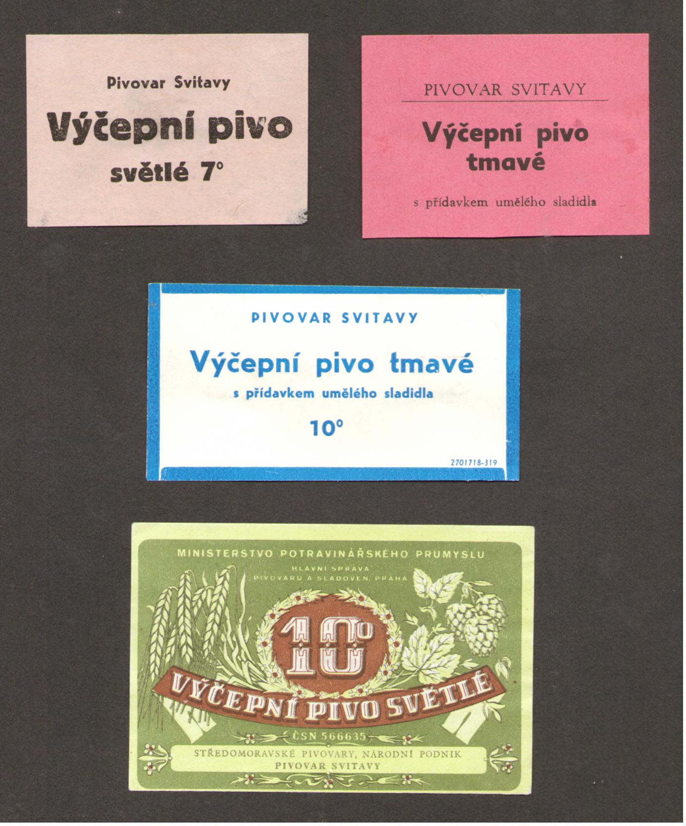 Svitavy archiválie 1950  etikety